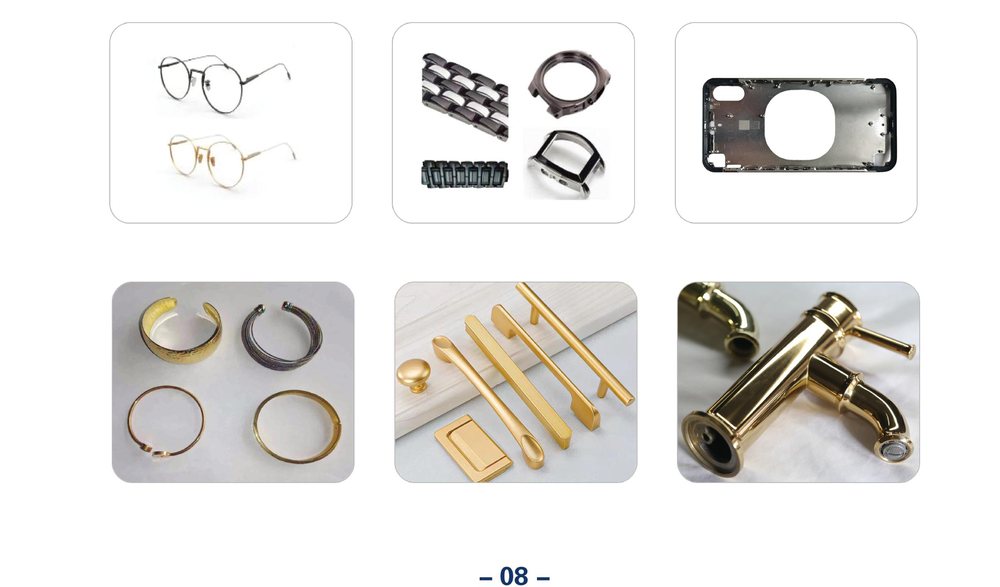 PVD decorative coating on jewelry, watches, faucets and hardware